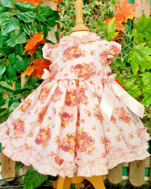 DREAM 0-8 years BABY GIRLS pink floral puffball flutter ruffles summer dress