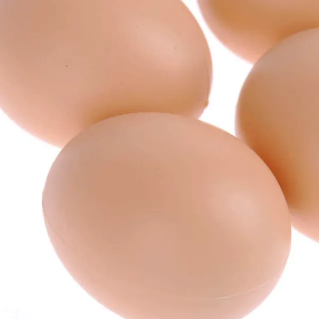 Cooking Play Set Eggs 5Pcs Fake Plastic Dummy Eggs for Farm Chicken Nesting