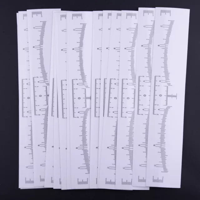 50x Microblading Disposable Eyebrow Ruler Sticker Tattoo Shaper Measure Tool Nm
