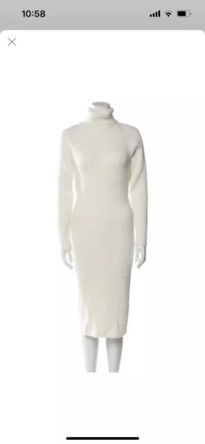 Tom Ford Virgin Wool Midi Length Dress Women Size Medium