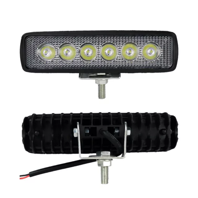 2x 6" 18W Phare de Travail Barre à LED Feux Projecteur Offroad 4x4 for Jeep SUV 2