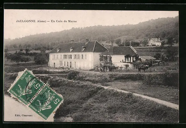 CPA Jaulgonne, un Coin de Marne 1915