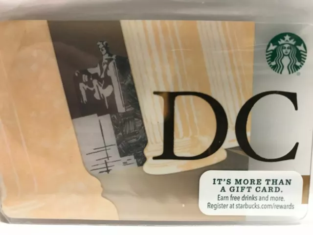 2015 Starbucks WASHINGTON DC City card, No swipes, pin intact, NEW