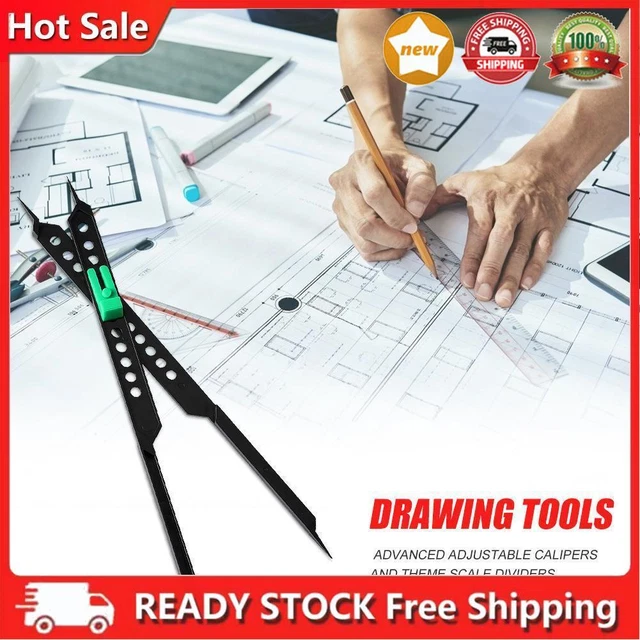Herramienta de dibujo divisor de escala proporcional ajustable para artistas regla de dibujo artístico