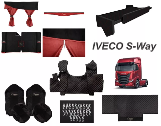 Préparation Complet Cabine Élégance Noir Et Rouge Pour Iveco S-WAY S VOIE Sway