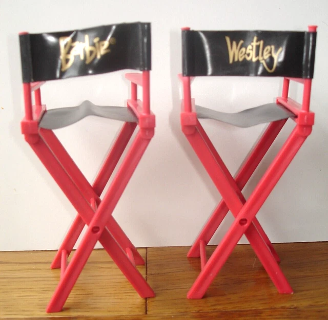 BARBIE MY SCENE Goes Hollywood Doll Dressing Room Toy Director Chairs BARBIE MY SCENE Goes Hollywood Doll Dressing Room Toy Director Chairs