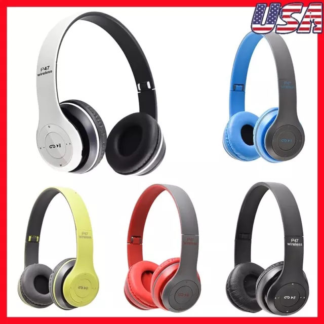 Wireless Headphones Bluetooth Noise Cancelling Stereo Earphones Over Ear Headset