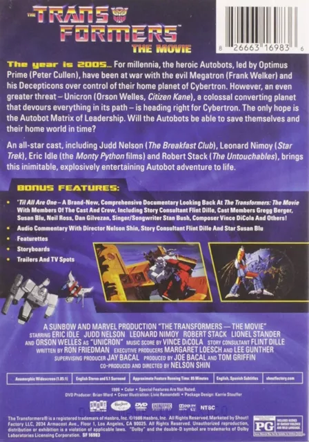 The Transformers: The Movie - 30th Anniversary Edition (DVD) Eric Idle 2