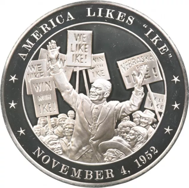 Sterling Silver Franklin Mint American History 925 37.1 Grams Round/Art Bar *559