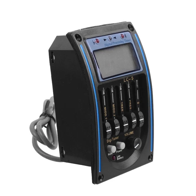 LC5 5 BANDS Acoustic Electric Guitar Pickup EQ Preamp LCD Display