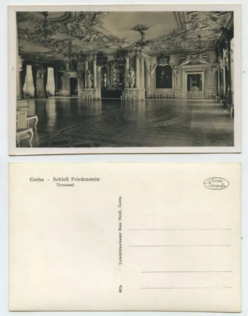 65951 - Gotha - Friedenstein Castle - throne room - real photo - old postcard