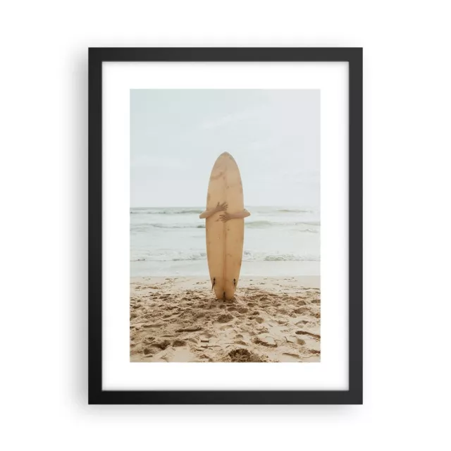 Affiche Poster 30x40cm Tableaux Image Photo Surfant Plage Sport Wall Art