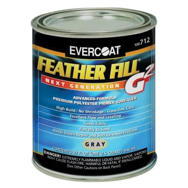 EVERCOAT 712 GRAY FEATHER FILL G2 High-Build Polyester Primer Surfacer (1 QUART)