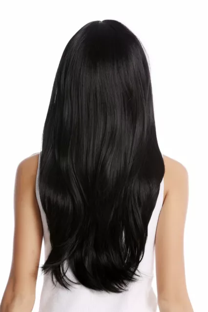 WIG ME UP Perücke Damenperücke tiefschwarz schwarz lang glatt sexy Pony GFW2274 3