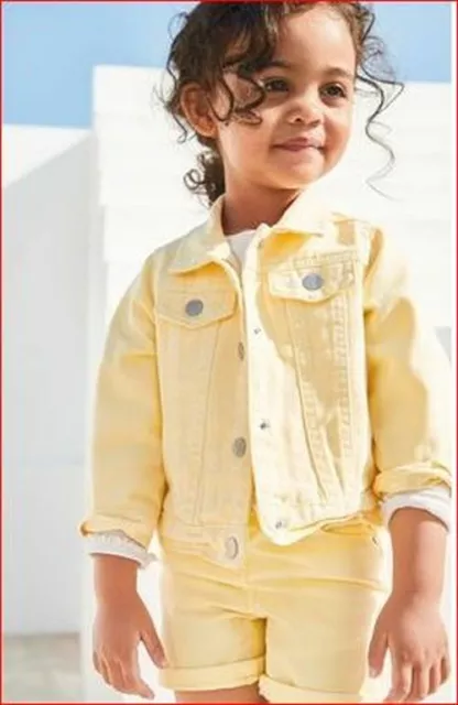 NEXT BAMBINA Giacca Di Jeans Lemon 3 4 Anni Nuova EUR 17 00
