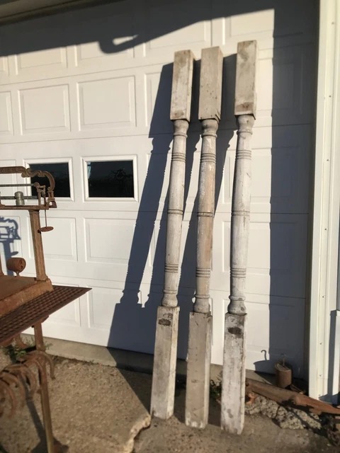 4 antique wooden porch posts architectural salvage