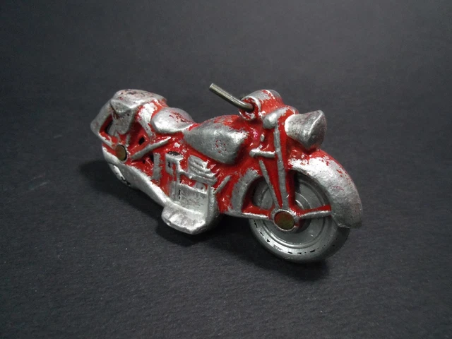 Figurine Ancienne En Aluminium Quiralu, Militaire Gendarmerie à Moto Side-car, échelle 1/32, Années 50/60