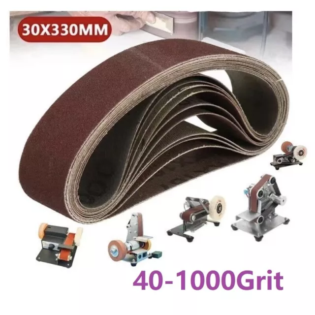 30x330mm 40-1000# Aluminum Oxide Sanding Belt for Grinding Wood Metal