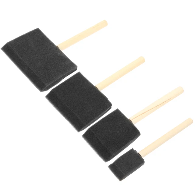 3 set Strumenti per la pittura portatili a spugna in legno di pennello