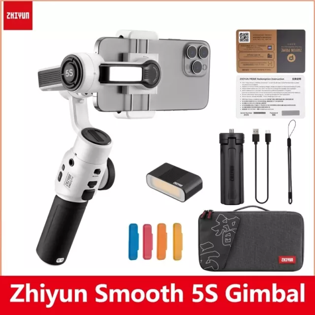 ZHIYUN Smooth 5S Combo 3-Axis Gimbal Stabilizer Light for iPhone Huawei Samsung