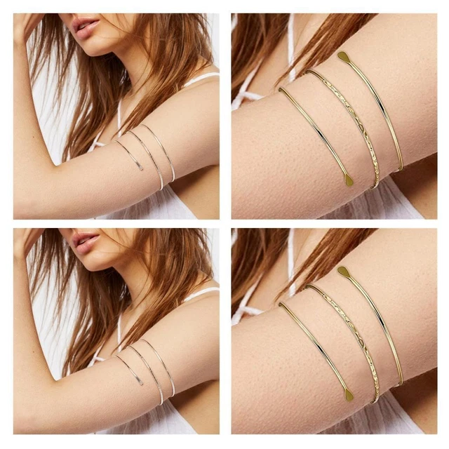 4x Vintage Women Ladies Arm Bracelet Boho Open Upper Arm Armlet Jewelry
