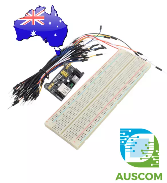 PCB Breadboard Kit with MB102 Power Supply and Jumper Cables