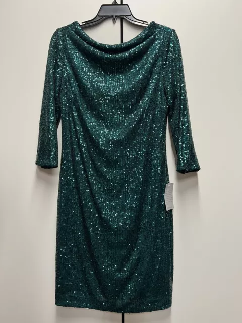 Mark & James Badgley Mischka NWT green sequin dress size 6