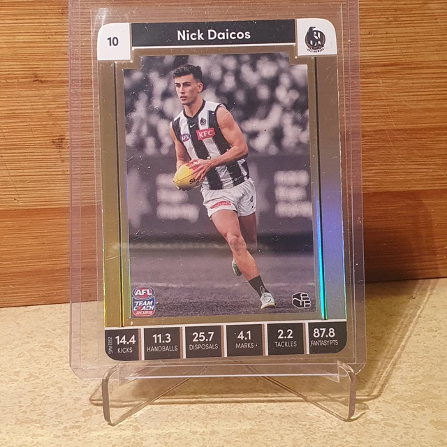 2023 AFL TEAMCOACH Gold Series Card Nick Daicos 10 Collingwood (Code Unused) EUR 13,20