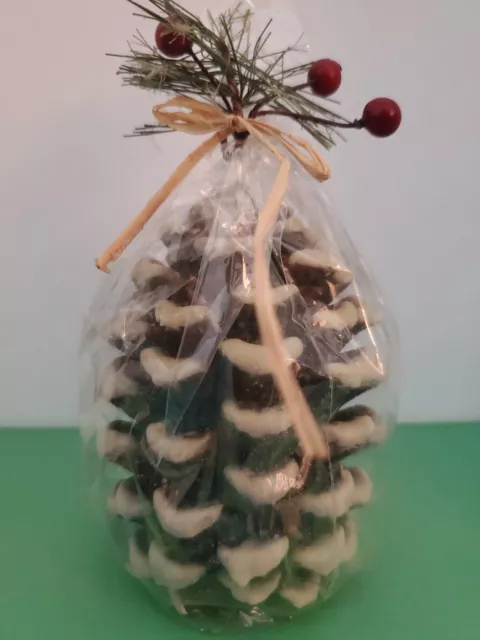 BEAUTIFUL! Big  Pine Cone Shaped Candle 6" New -Log Cabin Decor -Free Shipping