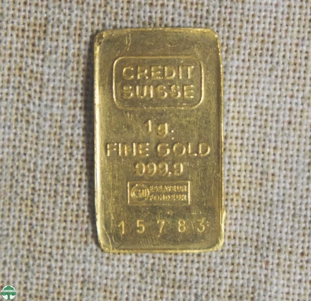1 Gram Gold Bar - Fineness: .9999 - Bent 1 Gram Gold Bar - Fineness: .9999 - Bent