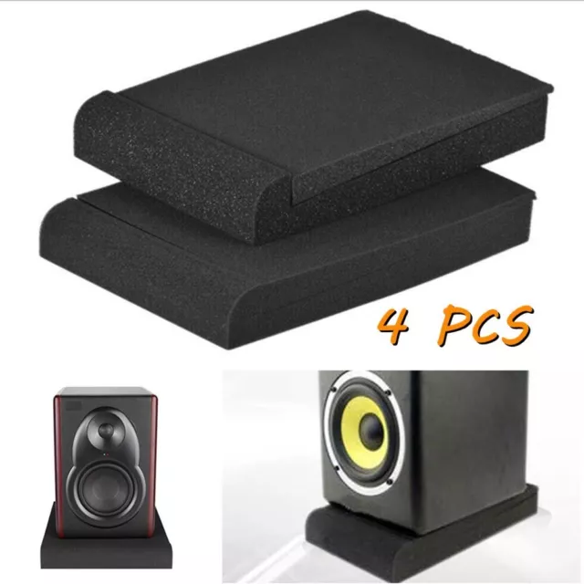 4pcs High Density Isolation Pads for Studio Monitor Speakers Reduce Resonance