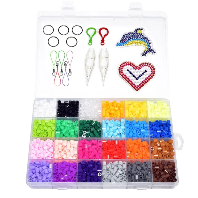 Kit de perles de fusible à eau 2400x Artisanat fait à la main 24 feuilles de