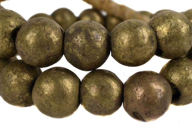 Fulani Large Round Brass Beads Old Nigerian African