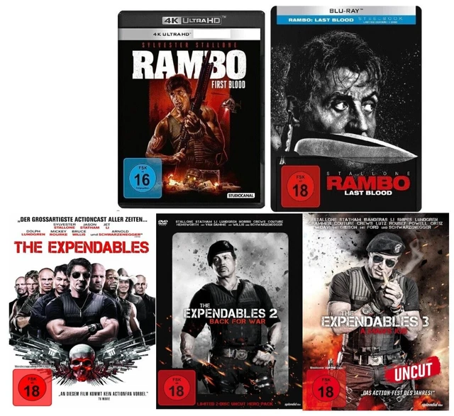 SYLVESTER STALLONE COLLECTION Rambo, Rocky, Mediabook, Steelbook, Creed ...