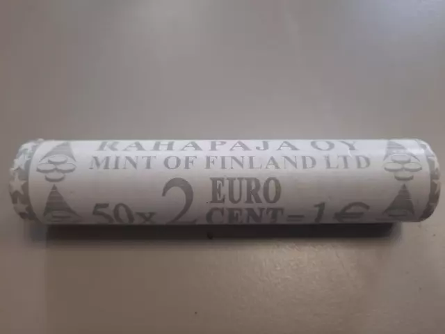 FITZ FINNLAND KURSMÜNZEN ROLLE 2 CENT  1 EURO MINT FINLAND BANKFRISCH OVP µFIM79