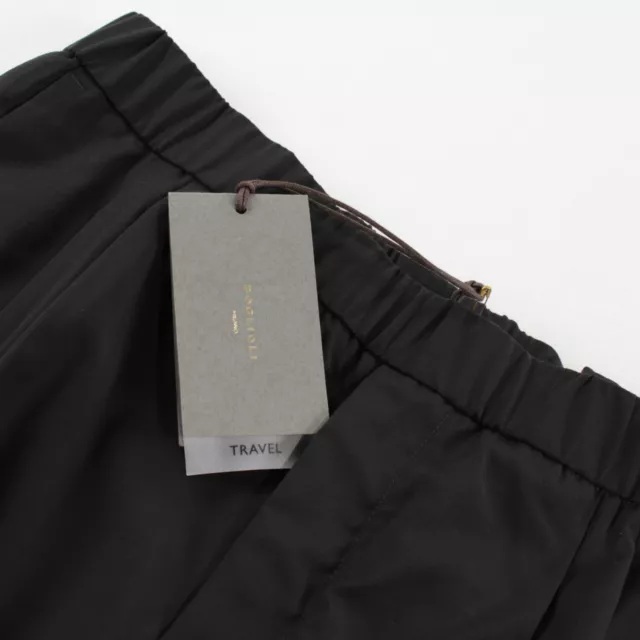 Boglioli NWT Pleated Dress Pants Size 30 US "Travel" Solid Black 100% Wool