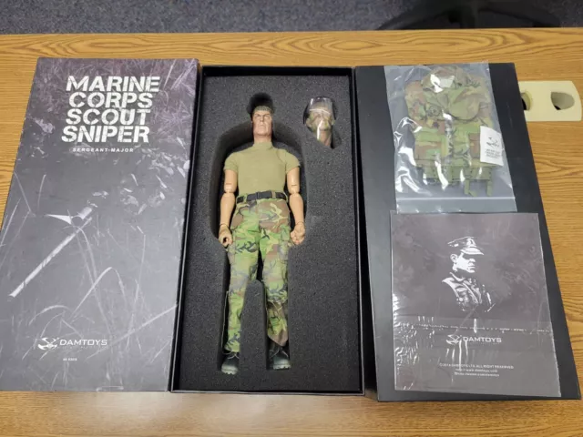 DAMTOYS 93018 Marine Corps Scout Sniper Sergeant Major 1/6 Mint MIB