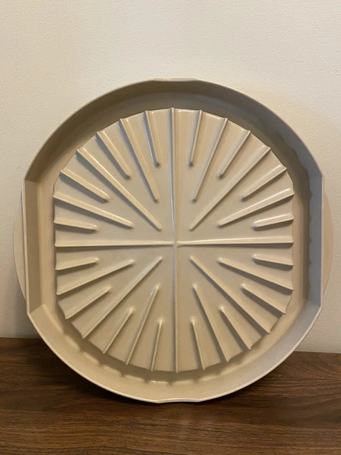 Vintage Anchor Hocking Microware Microwave Bacon Cooker Round Tray PM446-TI