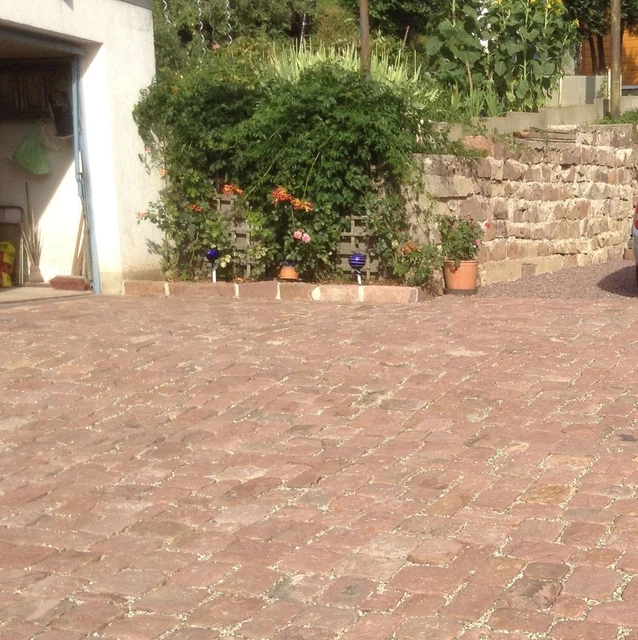 0,5 m2 adoquines areniscas de colores piedra natural jardín muro de yeso estanque