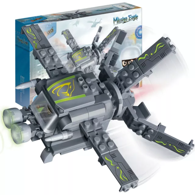 Drohne Copter Kinder Geschenk Konstruktion Spielzeug Bausteine Baukästen 6216