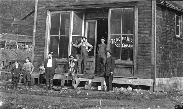 Glass Plate Negative 1900? Six Mile Run Ice Cream Store Huntingdon Bedford Pa