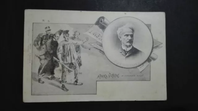 Affaire Dreyfus Conspuez Zola N 5 Carte Postale Envoye 1899 Rochefort Affair