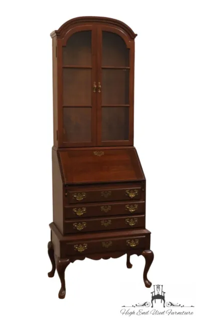 VINTAGE HIGH END Solid Cherry Traditional Style 28" Secretary Desk w. Display...