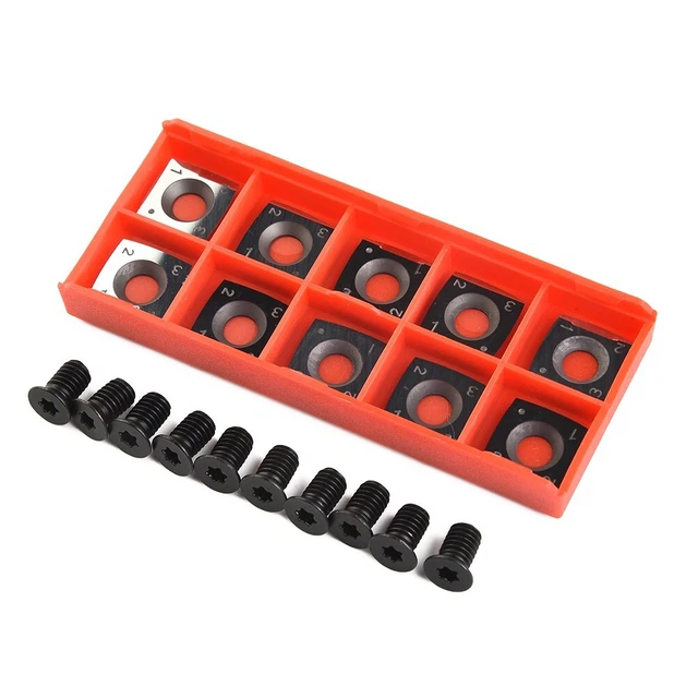 CDBP 14.3mm Square Carbide Inserts Cutters Knives With 2 Cutting Edge 14.3×14.3×2.0mm-50° For