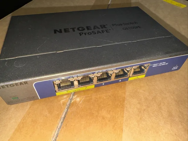 Netgear ProSAFE GS105PE 5-Port POE Gigabit Plus Switch (0AB2)