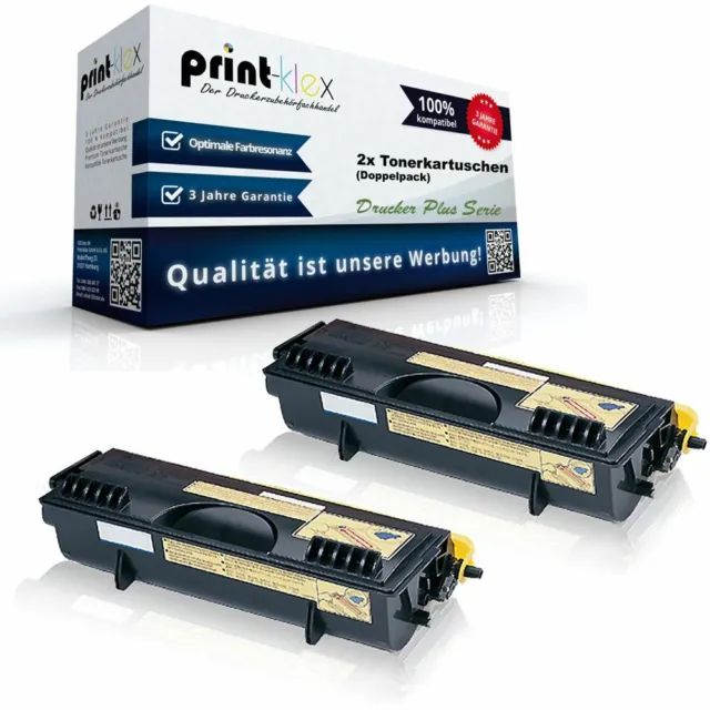 2x Kompatible Tonerkartuschen für Brother TN6600 Alternative -Drucker Plus Serie