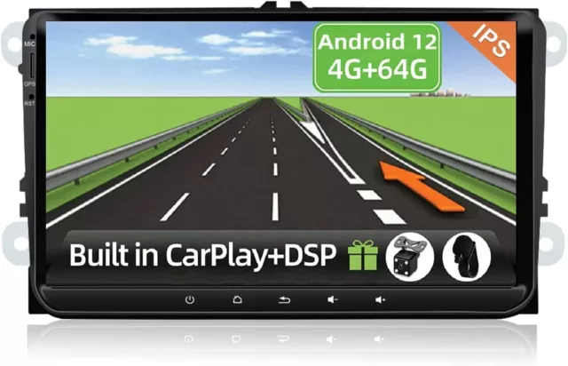 Autoradio Voiture Tablette Golf Passat Pole Tiguan GPS ► 12 Carplay Wifi Salle