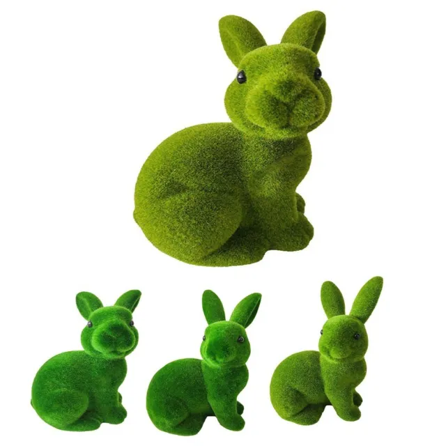 LES ORNEMENTS DE lapin recouverts de mousse apportent un sentiment de  tranquilli EUR 23,60 - PicClick FR