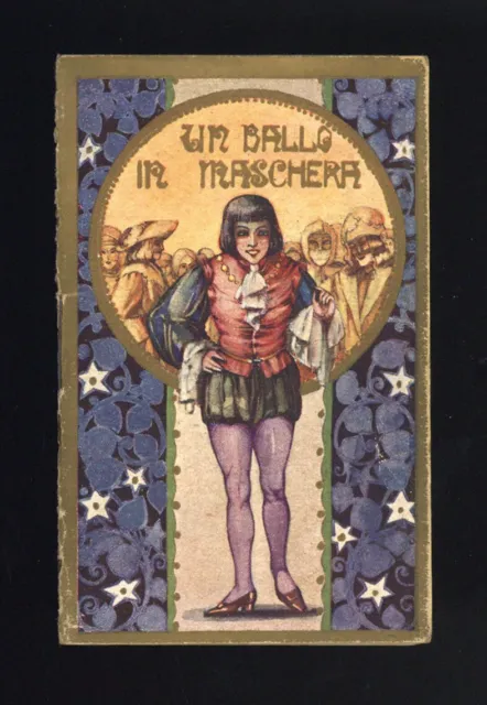 calendarietto da barbiere UN BALLO IN MASCHERA 1929