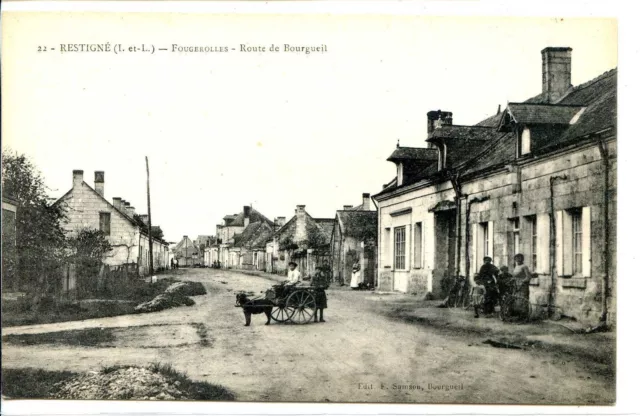 CP 37 INDRE-ET-LOIRE - Restigné - Fougerolles - Route de Bourgeuil